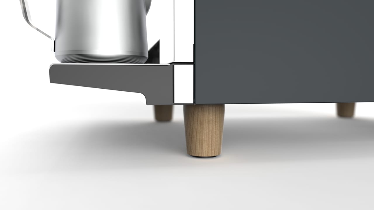 close up detail of Black&White4 Competizione Thermoplan espresso machine for Commercial Cafes + Restaurants