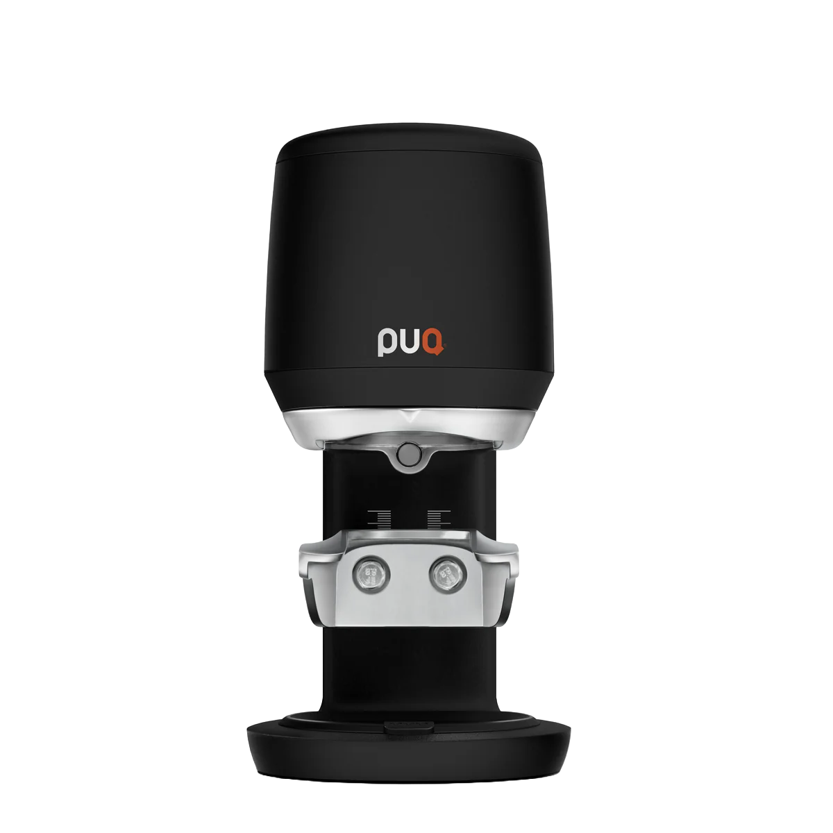 Black PUQpress Mini compact automatic espresso machine tamper