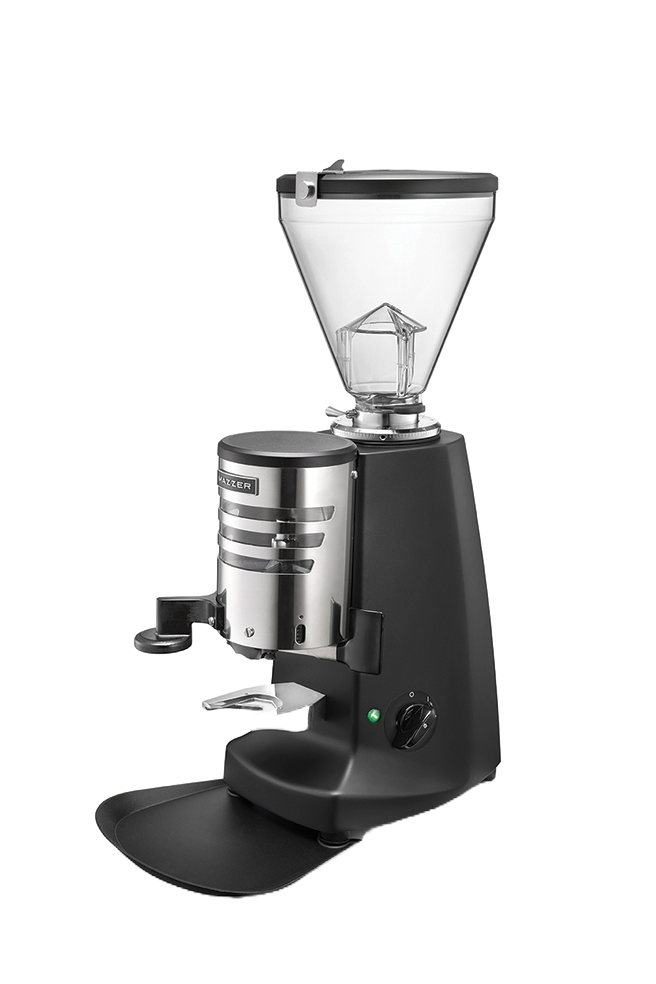 ghosted photo of Mazzer Super Jolly V Up espresso grinder
