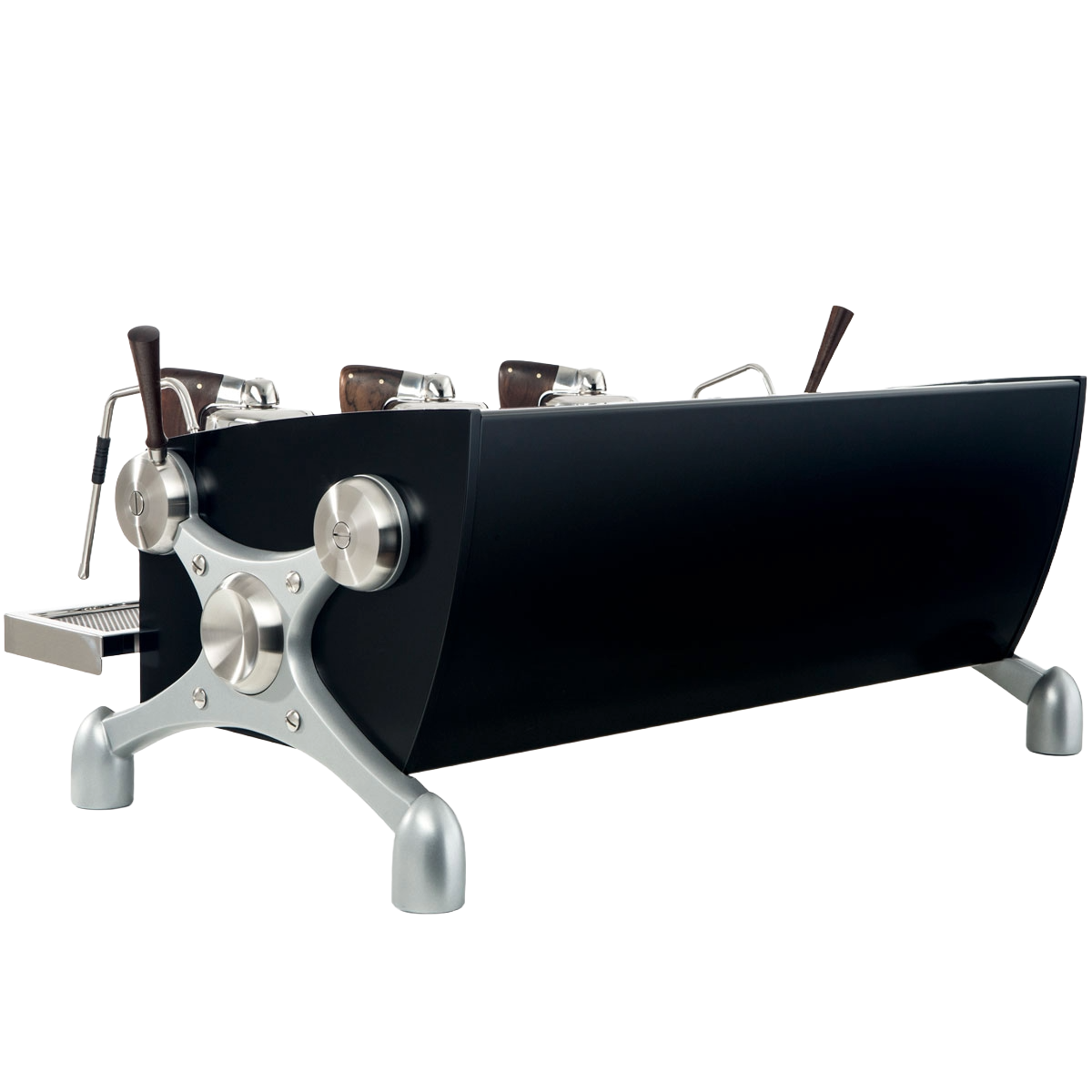 Black and silver Slayer V3 coffee machine