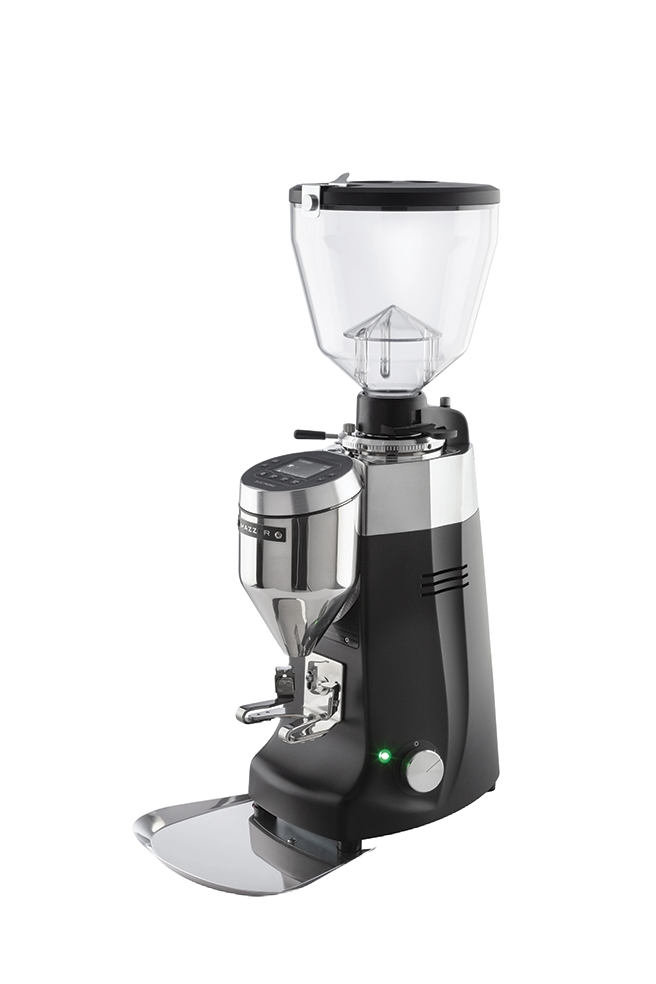 Black Mazzer Kony S Electronic Espresso Grinder For Commercial Cafes