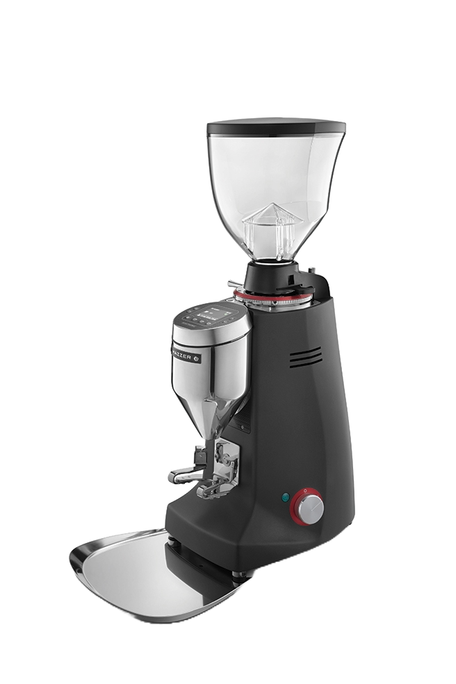 Black Mazzer Major VP Commercial Espresso Grinder for High Volume Cafes