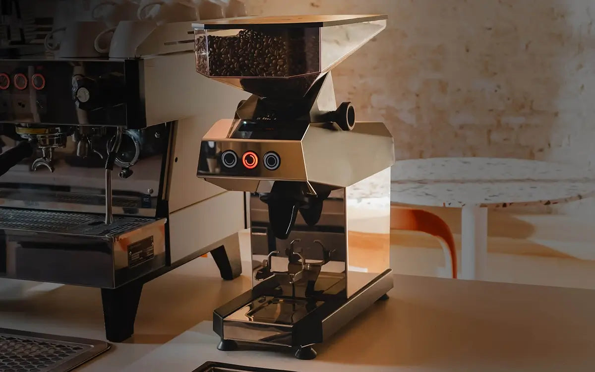 coffee grinder on counter - visit better brands co. for preventative maintenance on coffee equipment