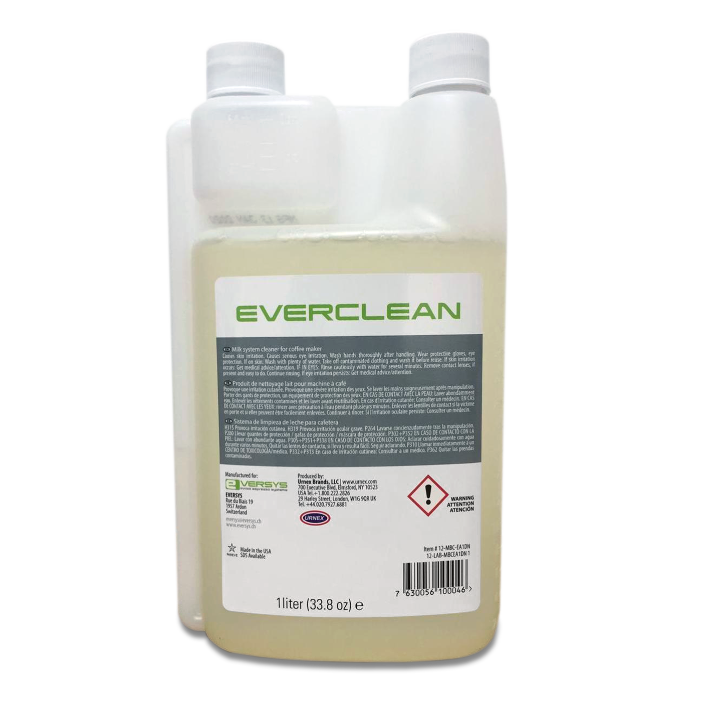 Eversys Everclean Milk Line Cleaning Liquid 1 Liter Squeeze Jug