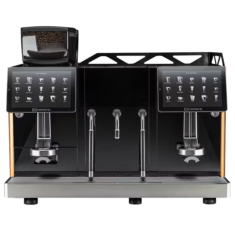 Commercial coffee machine with two brewing stations Eversys Enigma E’4s x-wide/Classic Super Auto Espresso Machine
